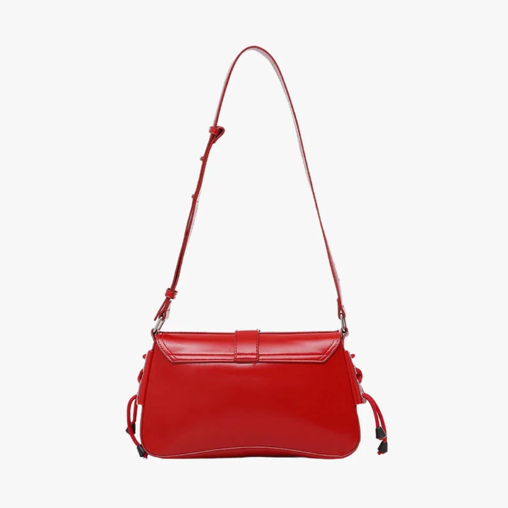 Petit sac bandoulière à rabat et poches zippées