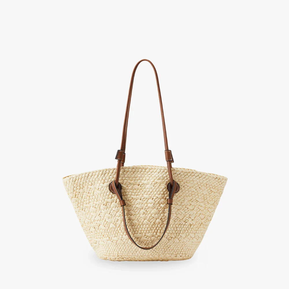 Sac cabas tressé minimaliste en paille