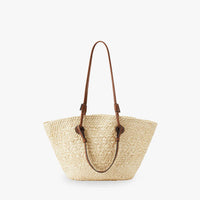 Sac cabas tressé minimaliste en paille