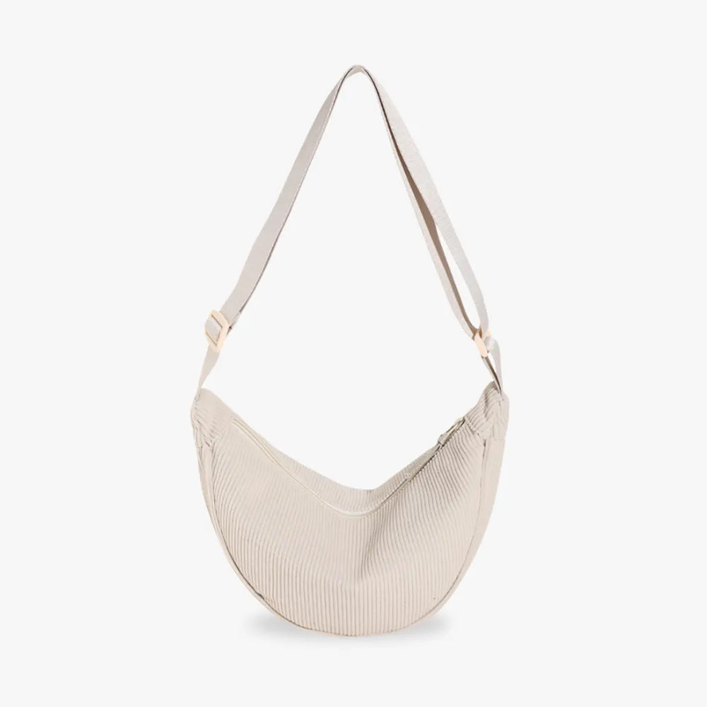 Sac banane bandoulière en velours côtelé