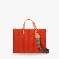 Sac cabas matelassé en coton et nylon