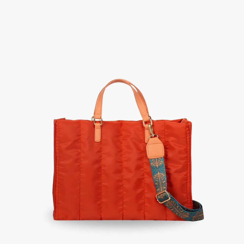 Sac cabas matelassé en coton et nylon