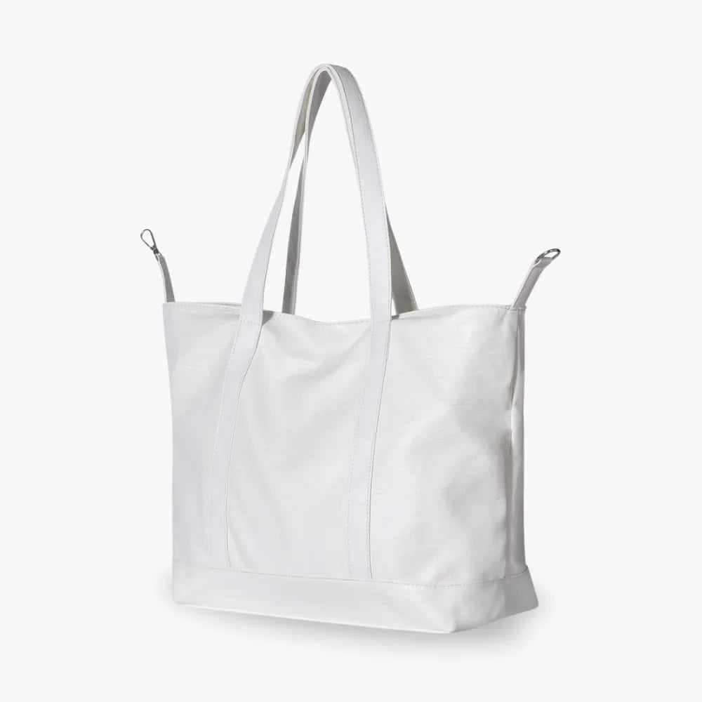 Sac cabas en simili cuir avec porte-clés intégré