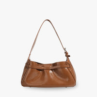 Sac à main coussin en cuir véritable à fermoir tournant