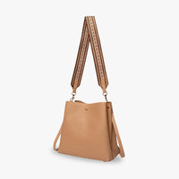 Sac seau bandoulière en simili cuir grainé