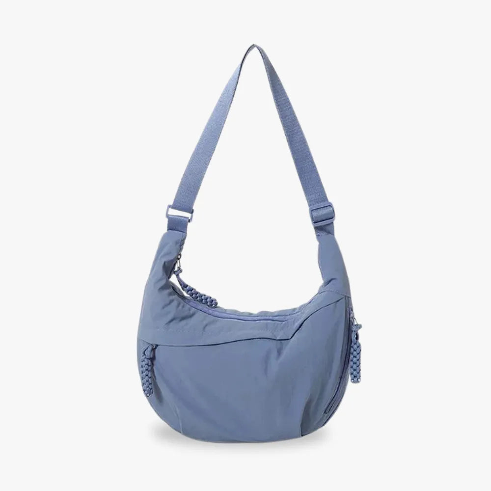 Sac bandoulière plat en nylon déperlant