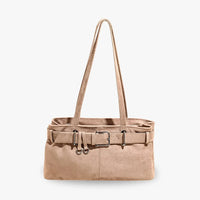 Sac à main en suédine à ceinture décorative