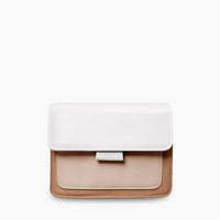 Mini sac bandoulière bicolore en simili cuir