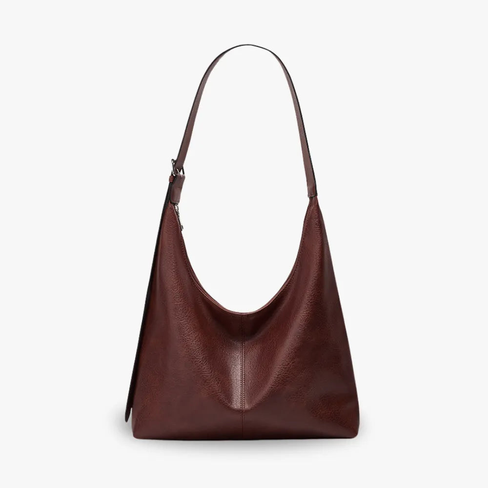 Sac hobo en simili cuir grainé pour ordinateur
