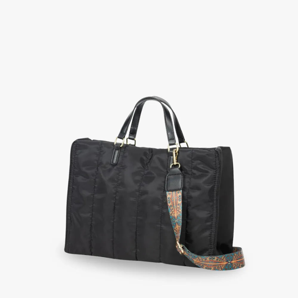 Sac cabas matelassé en coton et nylon