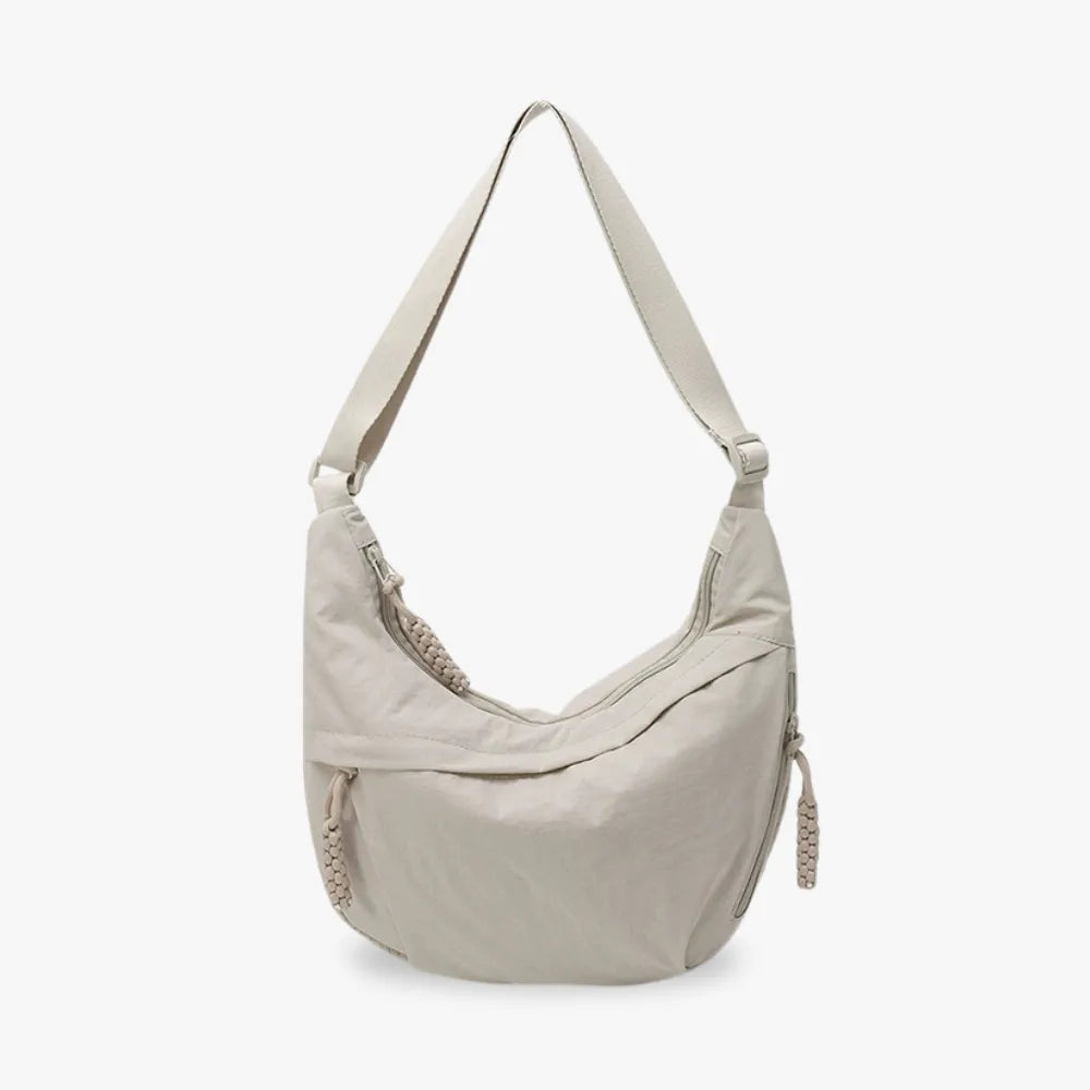 Sac bandoulière plat en nylon déperlant