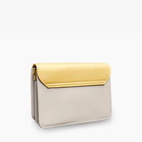 Mini sac bandoulière bicolore en simili cuir