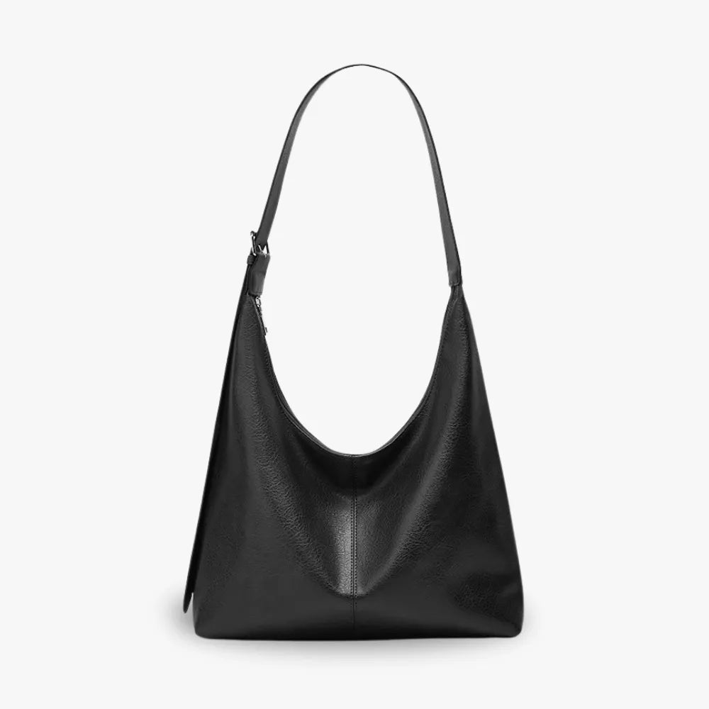 Sac hobo en simili cuir grainé pour ordinateur