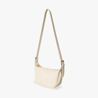 Sac croissant en simili cuir à détail tressé