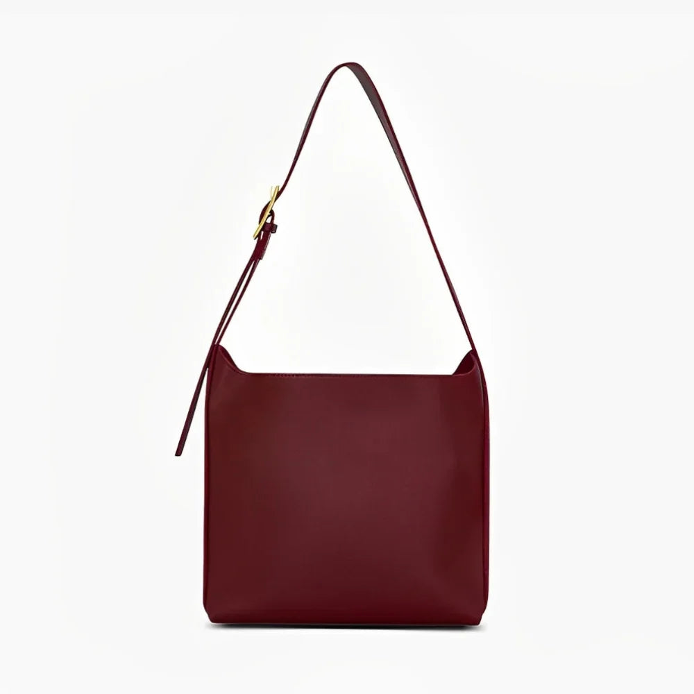 Sac à main épaule en simili cuir lisse avec pochette