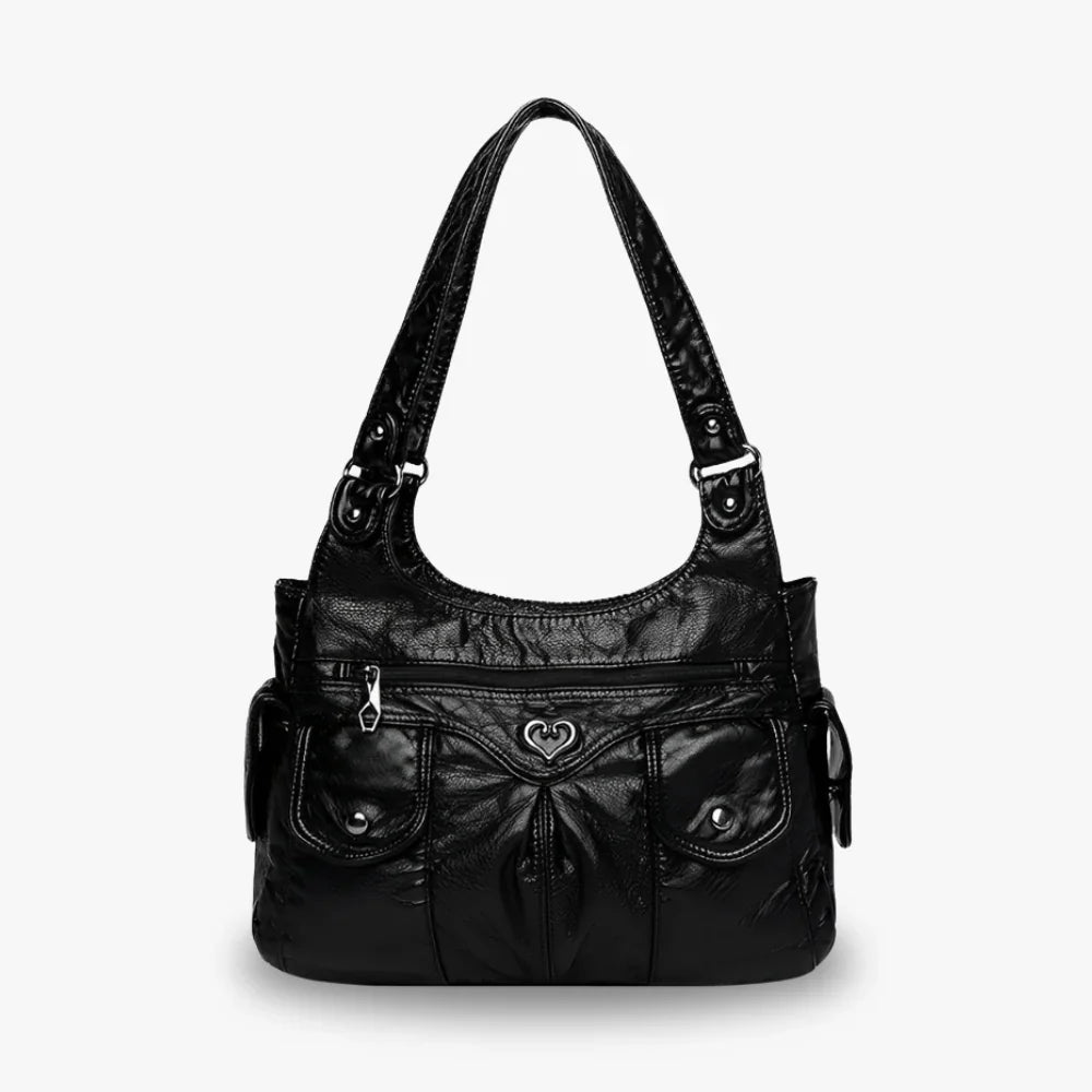 Sac à main en simili cuir à deux compartiments