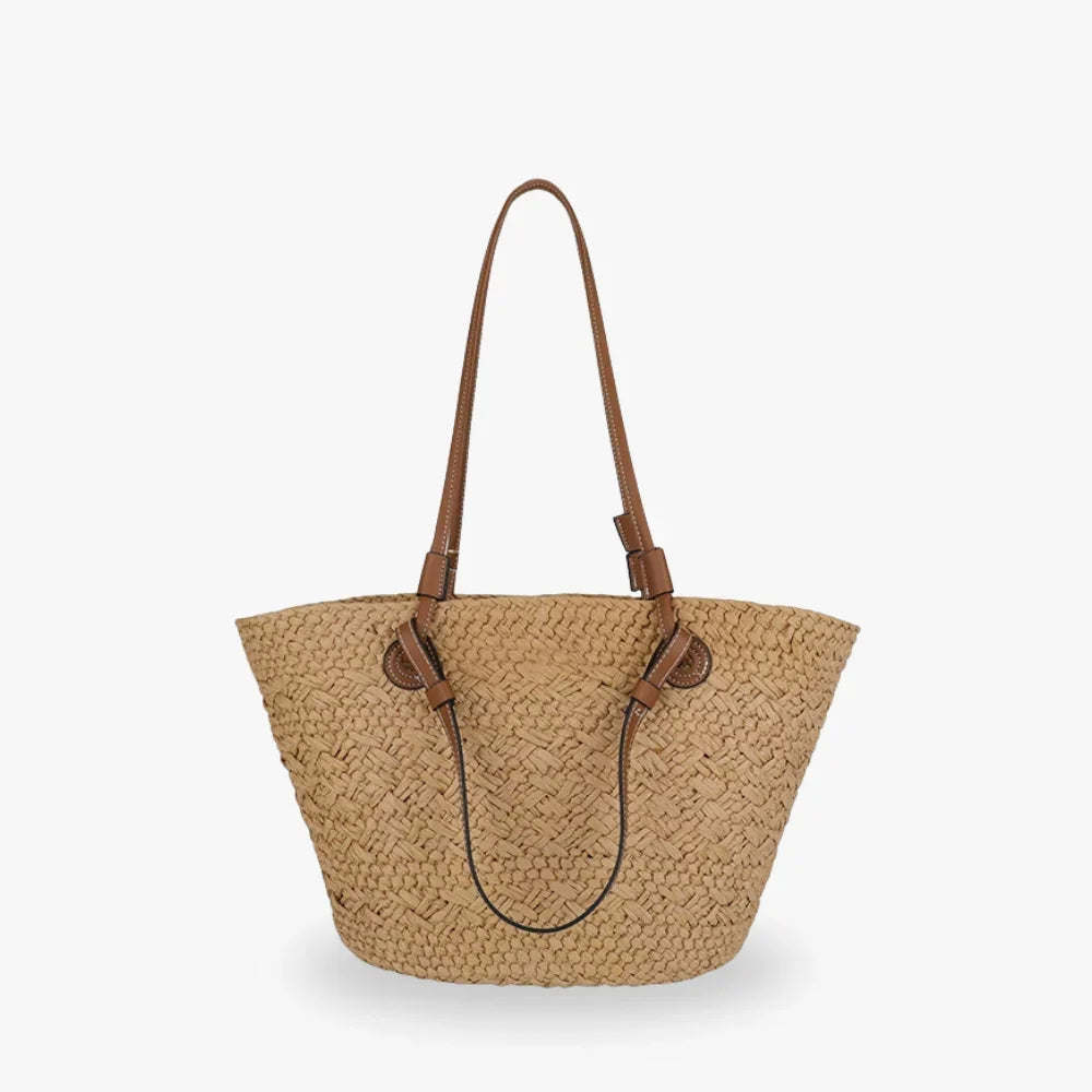 Sac cabas tressé minimaliste en paille