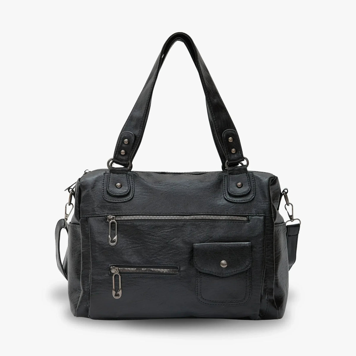 Sac bandoulière en simili cuir à deux compartiments