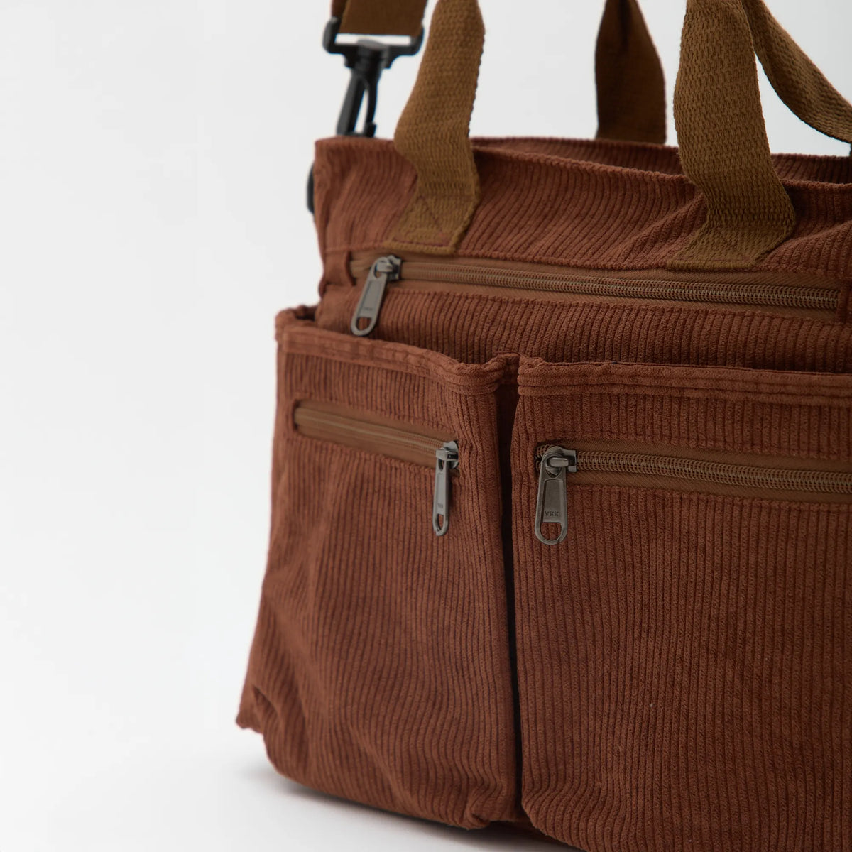 Sac bandoulière en velours côtelé à poches zippées