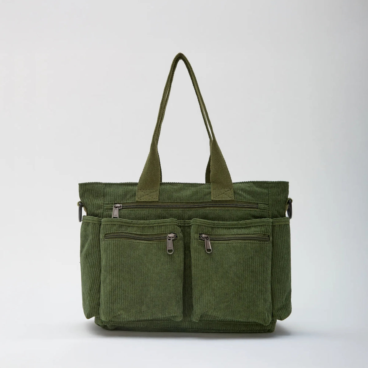 Sac bandoulière en velours côtelé à poches zippées