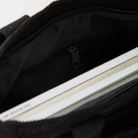 Sac bandoulière en velours côtelé à poches zippées
