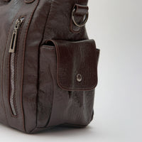 Grand sac bandoulière en simili cuir pour ordinateur