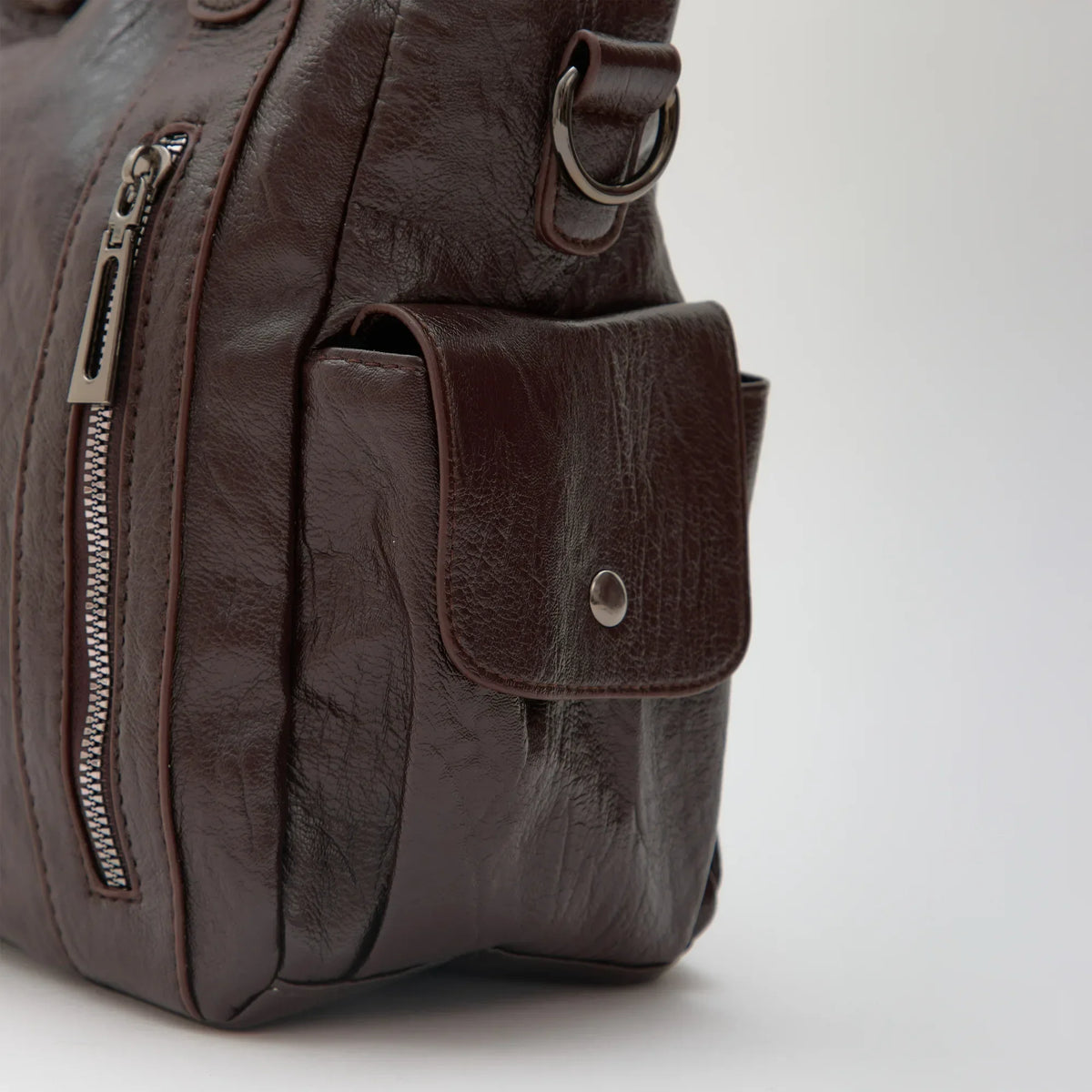 Grand sac bandoulière en simili cuir pour ordinateur