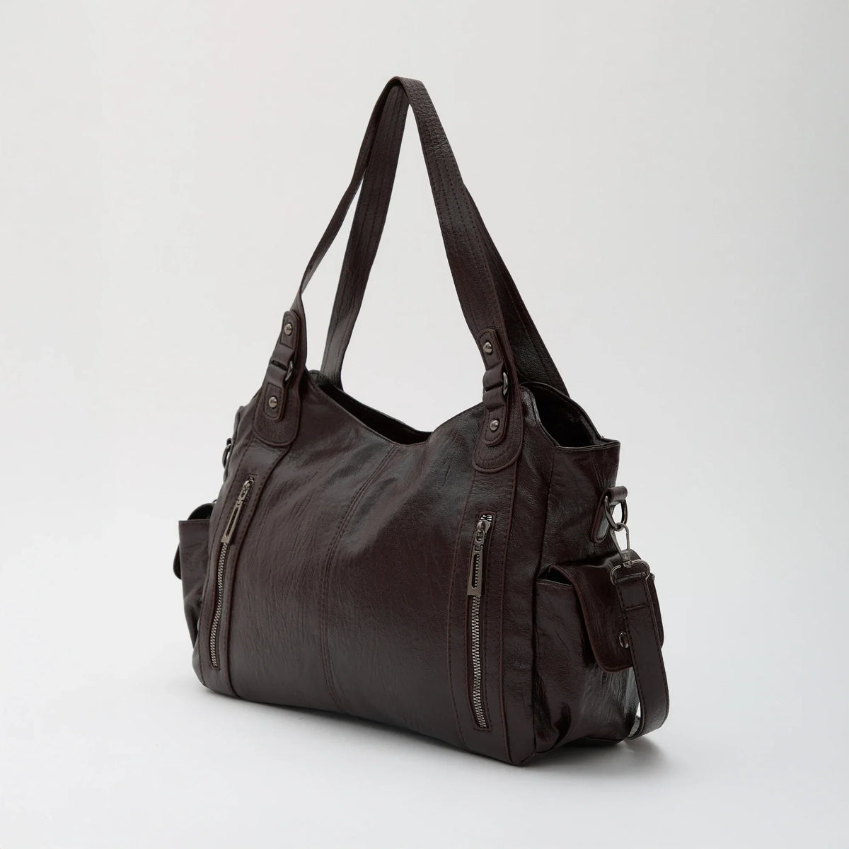 Grand sac bandoulière en simili cuir pour ordinateur