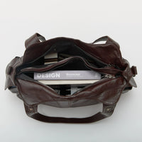Grand sac bandoulière en simili cuir pour ordinateur