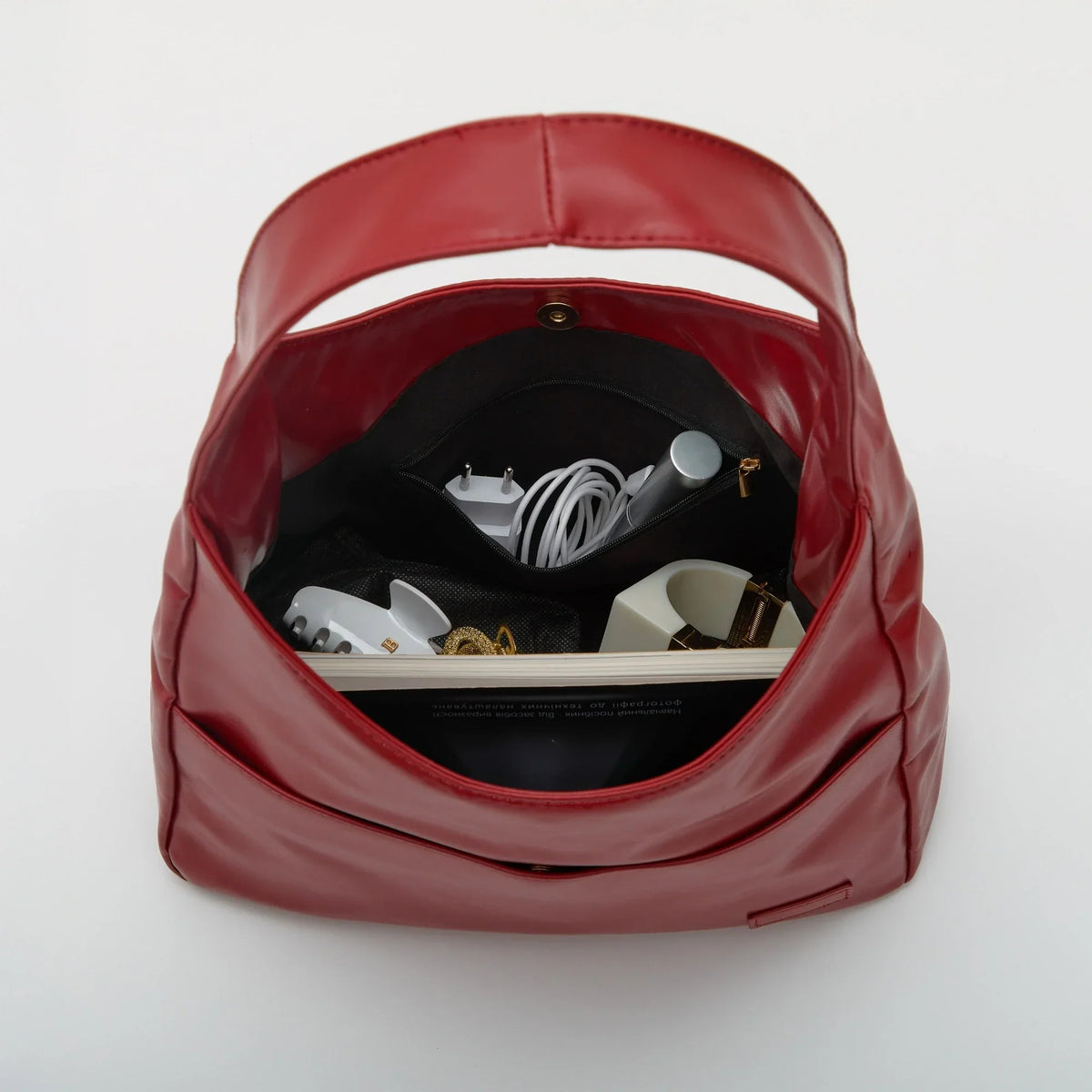 Sac hobo en simili cuir pour ordinateur