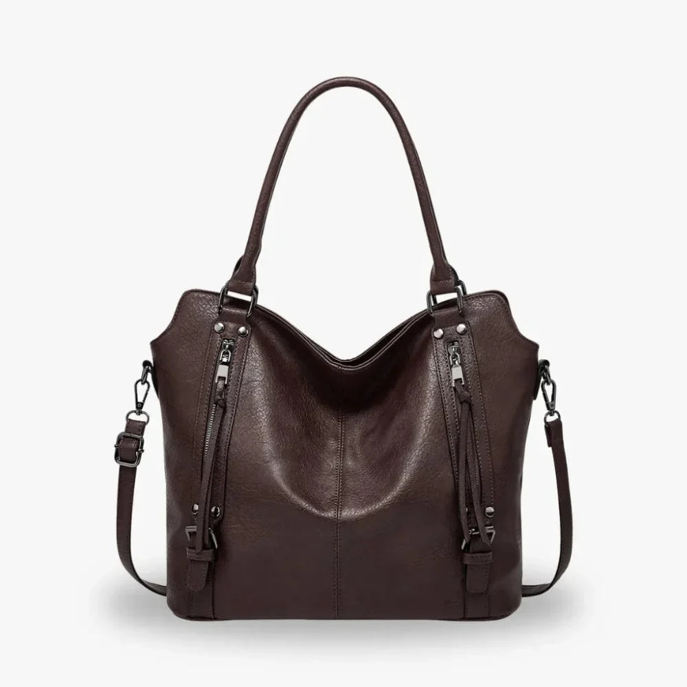 Sac bandoulière en simili cuir avec pochette intégrée