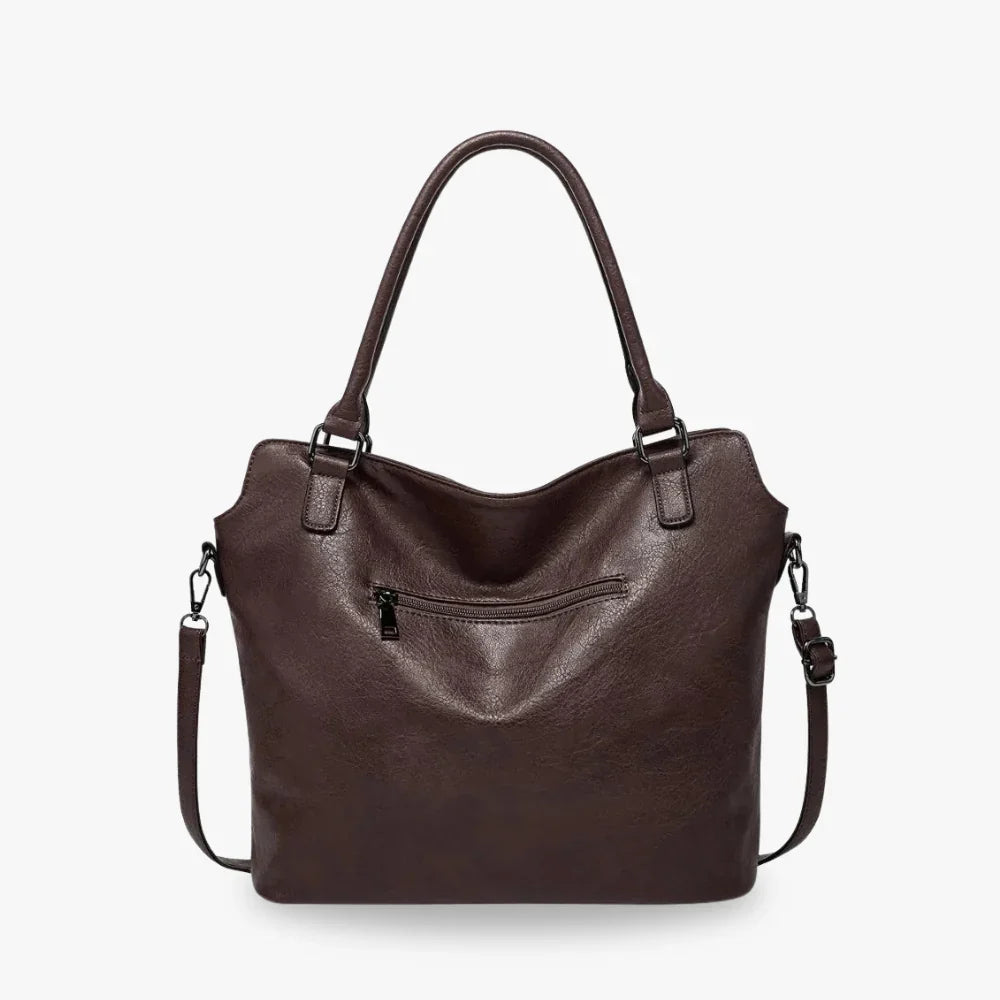 Sac bandoulière en simili cuir avec pochette intégrée