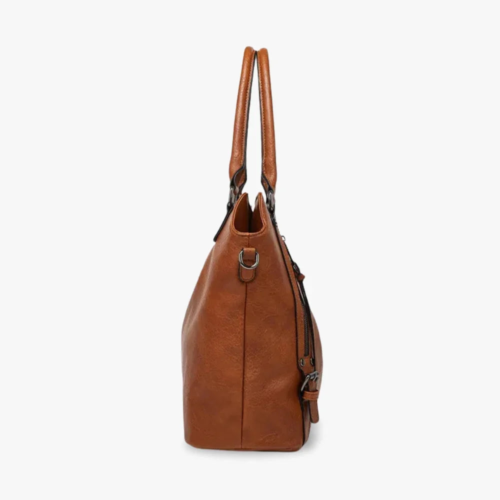 Sac bandoulière en simili cuir avec pochette intégrée