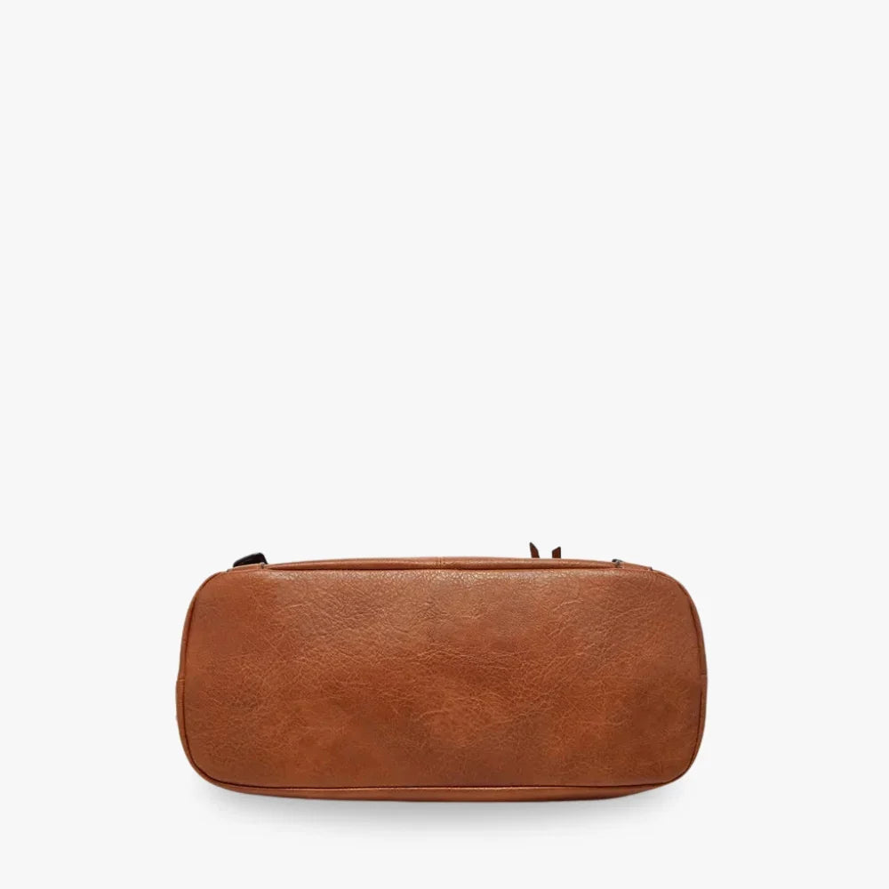 Sac bandoulière en simili cuir avec pochette intégrée