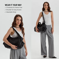 Grand sac bandoulière en simili cuir pour ordinateur