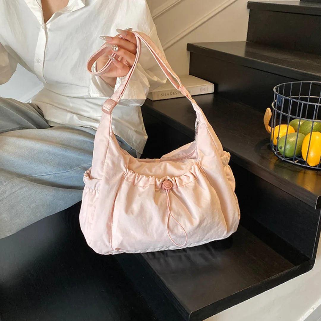 Sac bandoulière à carreaux en nylon