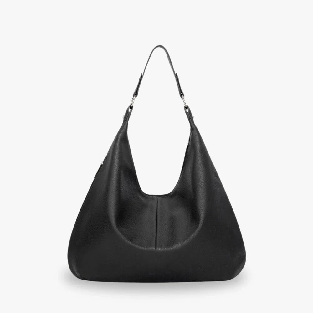 Grand sac hobo en simili cuir grainé pour ordinateur