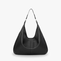 Grand sac hobo en simili cuir grainé pour ordinateur