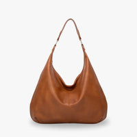 Grand sac hobo en simili cuir grainé pour ordinateur
