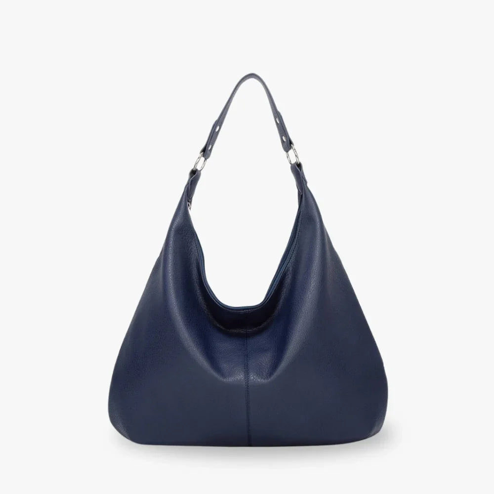 Grand sac hobo en simili cuir grainé pour ordinateur