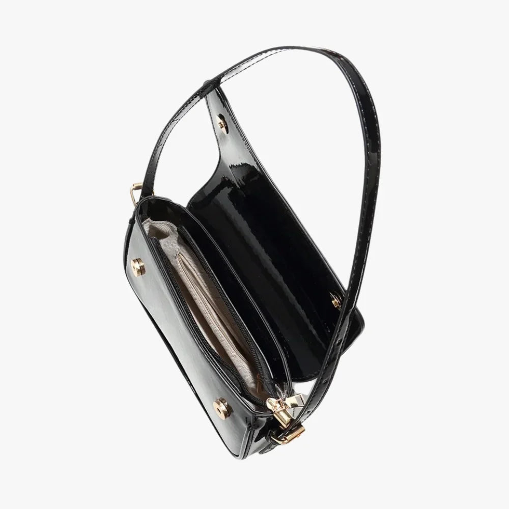 Petit sac bandoulière à rabat en simili cuir