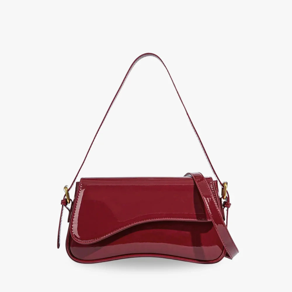 Petit sac bandoulière à rabat en simili cuir