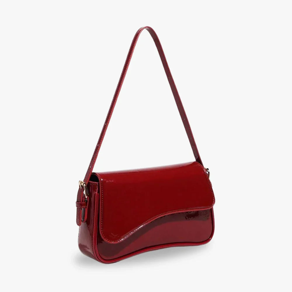 Petit sac bandoulière à rabat en simili cuir