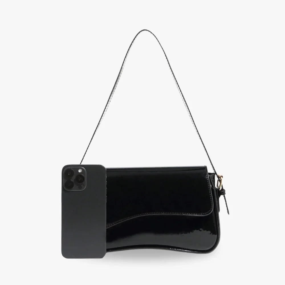 Petit sac bandoulière à rabat en simili cuir