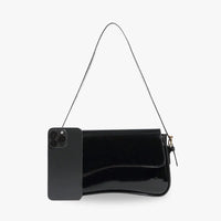 Petit sac bandoulière à rabat en simili cuir