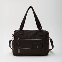 Sac bandoulière en simili cuir à deux compartiments