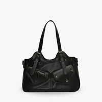 Sac à main structuré en simili cuir à poches avant