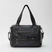 Sac bandoulière en simili cuir à deux compartiments
