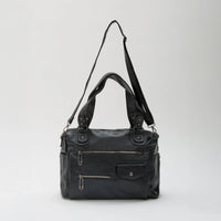 Sac bandoulière en simili cuir à deux compartiments