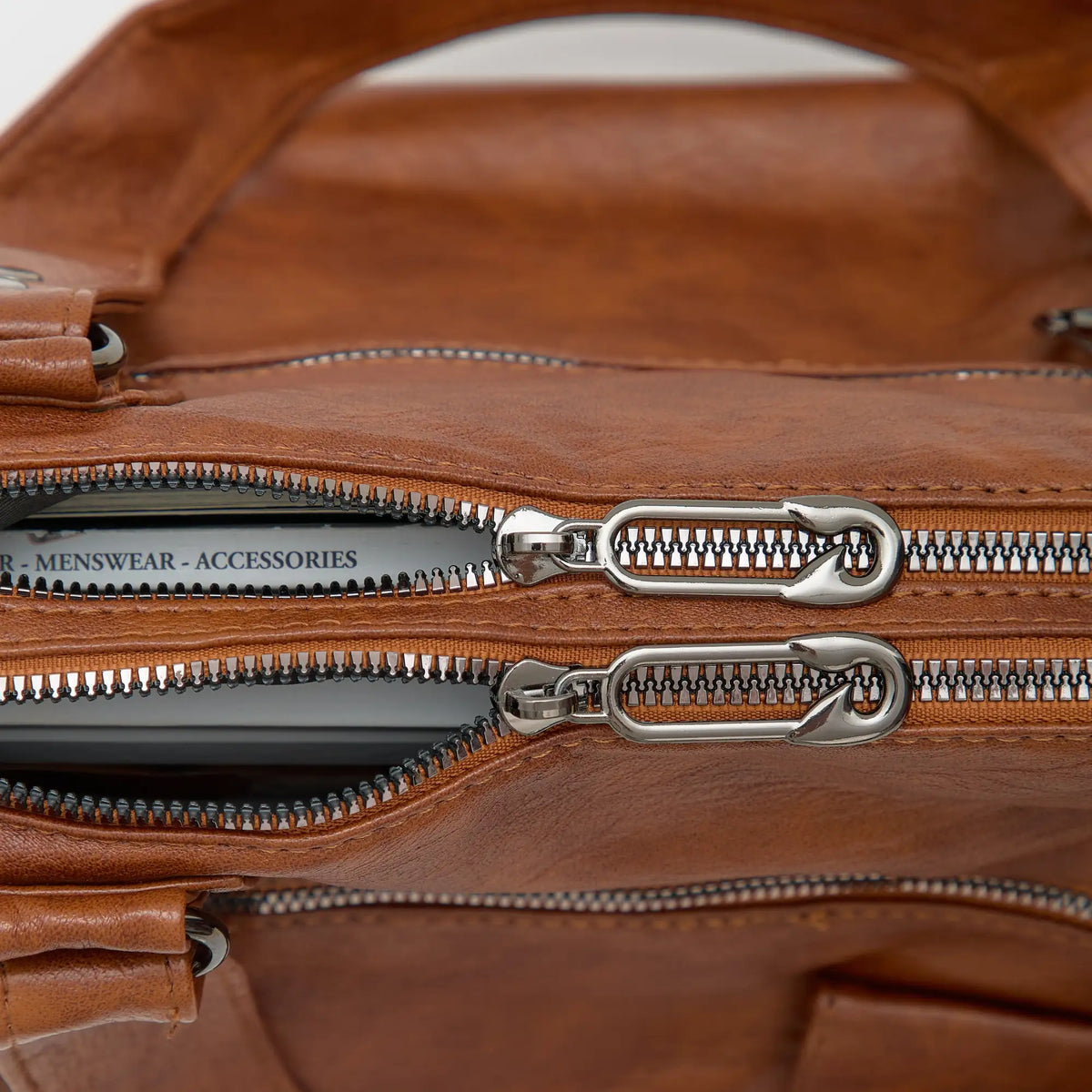 Sac bandoulière en simili cuir à deux compartiments